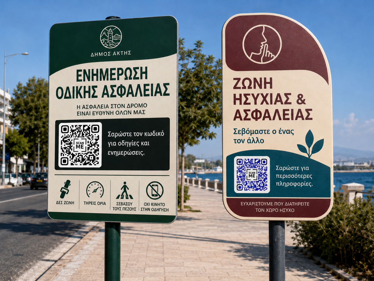 Πινακίδες σήμανσης με QR code