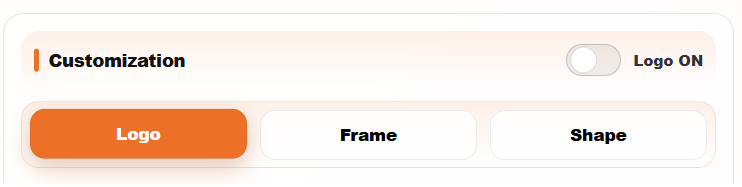 Customization panel